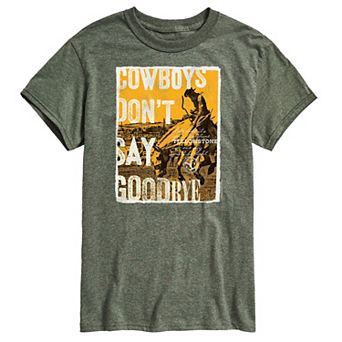 Men's Yellowstone Cowboys Don't Say Goodbye Graphic Tee