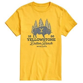 Men's Yellowstone Dutton Ranch Bison Graphic Tee