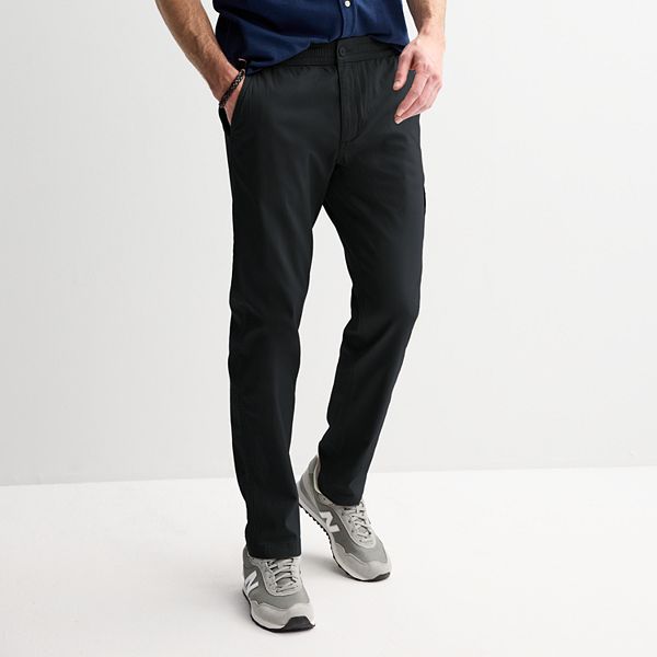 Men's Sonoma Goods For Life® Side-Zip Ripstop Pants - Black (S)