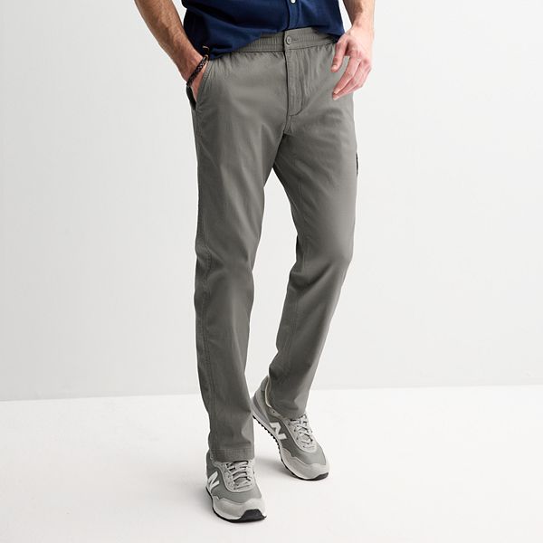 Men's Sonoma Goods For Life® Side-Zip Ripstop Pants - Gray (S)
