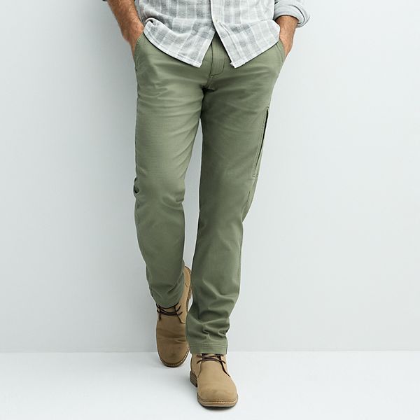 Men's Sonoma Goods For Life® Side-Zip Ripstop Pants - Olive (S)