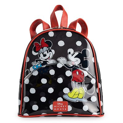 Disney s Mickey and Minnie Mouse Clear Polka Dot Mini Backpack