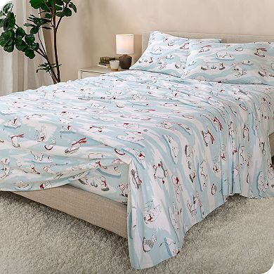 Print Cotton Flannel Sheet Set