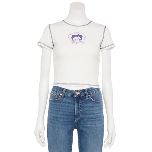 Juniors' Betty Boop Baby Tee