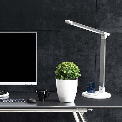Modern LED Desk Lamp with Touch Controls & USB Charge Port