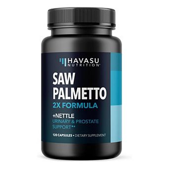 Saw Palmetto + Nettle Capsules, Havasu Nutrition, 120 ct