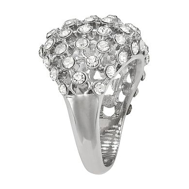 Simply Vera Vera Wang Silver Tone Dome Rhinestone Ring