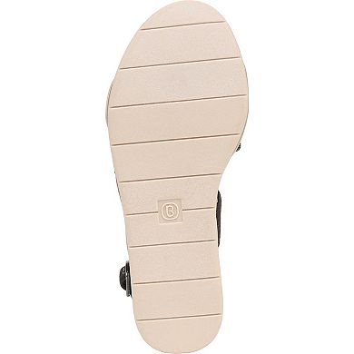 Bzees Bravo Women's Shimmer Strappy Wedge Sandals