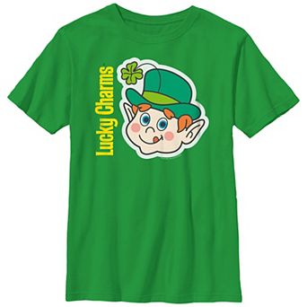 Boys Lucky Charms Retro Leprechaun Graphic Tee