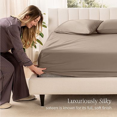 100% Organic Cotton Sateen Fitted Sheet