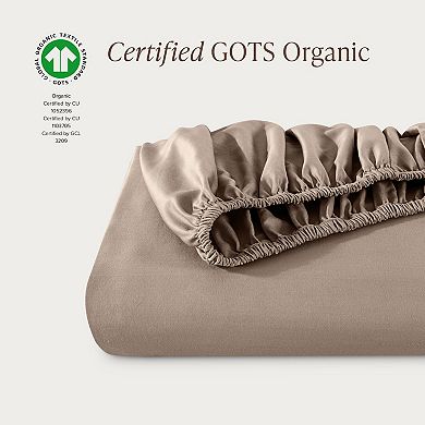 100% Organic Cotton Sateen Fitted Sheet