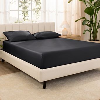 Bare Home 100% Organic Cotton Sateen Fitted Sheet