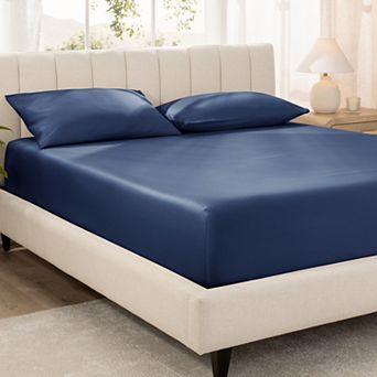 Bare Home 100% Organic Cotton Sateen Fitted Sheet