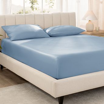 Bare Home 100% Organic Cotton Sateen Fitted Sheet