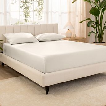 Bare Home 100% Organic Cotton Sateen Fitted Sheet