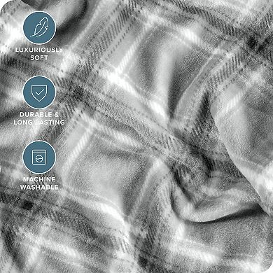 Plaid Microplush Throw Blanket