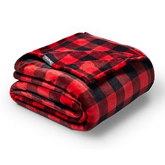 Plaid Microplush Throw Blanket