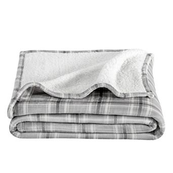 Bare Home Plaid Sherpa Blanket