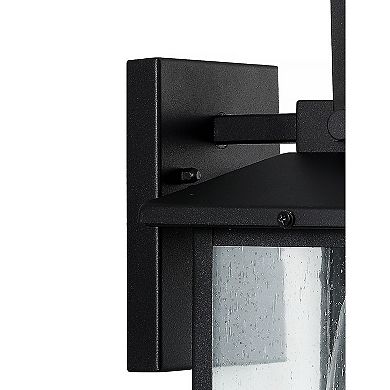 Bungalow Iron/seeded Glass Rustic Traditionl Led Outdoor Lantern (set Of 2)