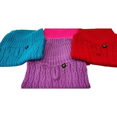 Dogs And Cats Colorful Knitted Turtleneck Sweater For Dogs