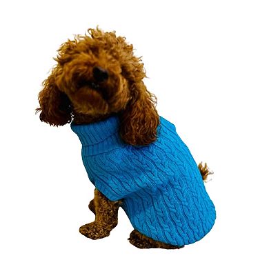 Dogs And Cats Colorful Knitted Turtleneck Sweater For Dogs