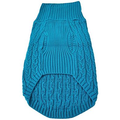 Dogs And Cats Colorful Knitted Turtleneck Sweater For Dogs