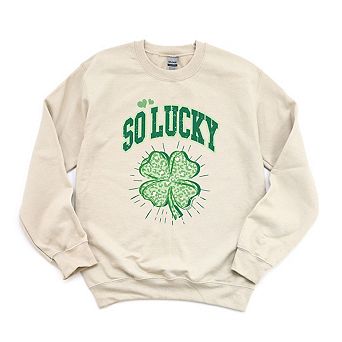 So Lucky Cheetah Shamrock Sweatshirt