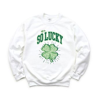 So Lucky Cheetah Shamrock Sweatshirt
