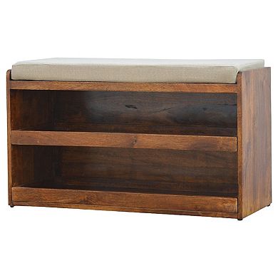 Mud Linen Pull Out Shoe Storage Bench