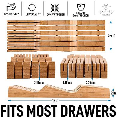 Zulay Kitchen Edge Protecting Knife Organizer Block Holds Up To 11 Knives