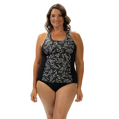 Women's Dolfin Print Twist Back Tankini Swim Top