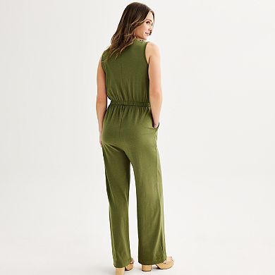 Women's Sonoma Goods For Life® Henley Knit Jumpsuit