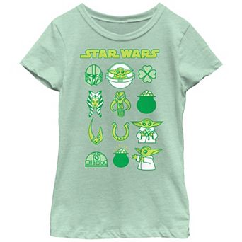 Girls The Mandalorian Green Cuteness Graphic Tee