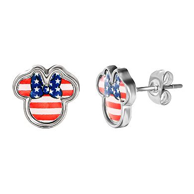 Disney's Minnie Mouse Americana Earring & Pendant Necklace Set