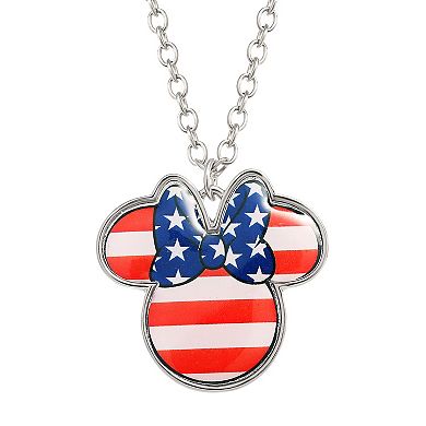 Disney's Minnie Mouse Americana Earring & Pendant Necklace Set
