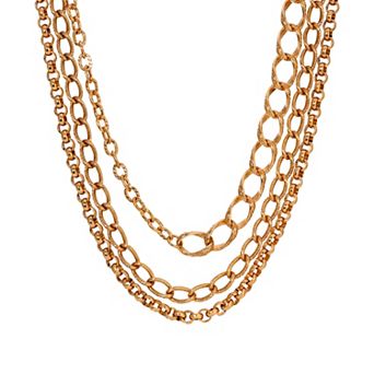 1928 14k Gold Tone Multi-Chain Necklace