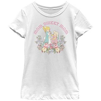 Girls Holly Hobbie Mom Sweet Mom Embroidery Graphic Tee