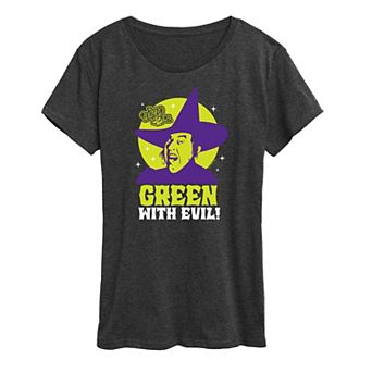 Women's The Wizard Of Oz Green Evil Graphic Tee