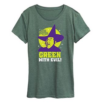 Women's The Wizard Of Oz Green Evil Graphic Tee