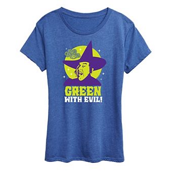 Women's The Wizard Of Oz Green Evil Graphic Tee