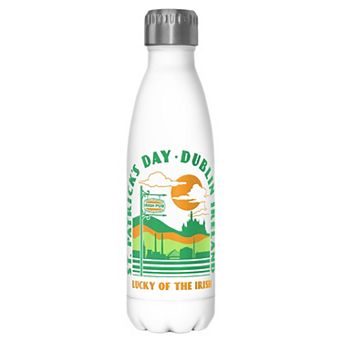 St. Patrick's Day Dublin Ireland Lucky Of The Irish Graphic Stainless Steel Bottle