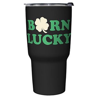 Born Lucky Clover Graphic Travel Mug