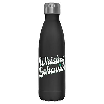 Whiskey Behavior Graphic Stainless Steel Bottle