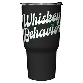 Whiskey Behavior Graphic Travel Mug
