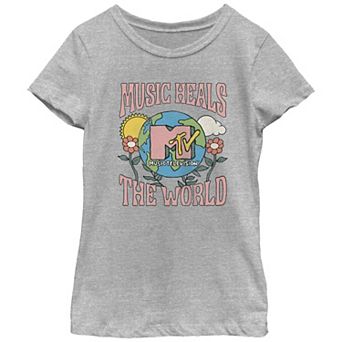 Girls MTV Music Heals The World Graphic Tee