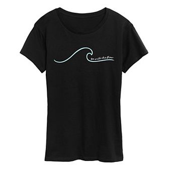 Women's Go With The Flow Wave Graphic Tee