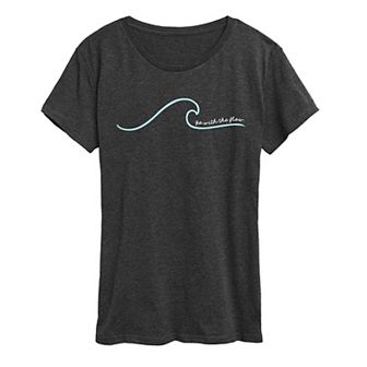 Women's Go With The Flow Wave Graphic Tee