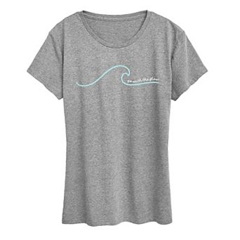 Women's Go With The Flow Wave Graphic Tee