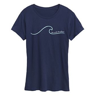 Women's Go With The Flow Wave Graphic Tee