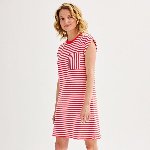 Women s Sonoma Goods For Life Striped T Shirt Dress